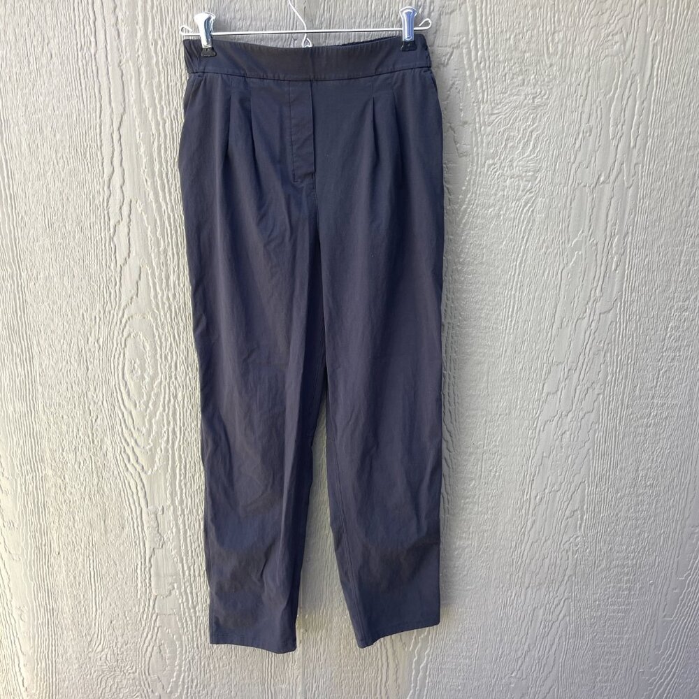 Lululemon Pants Women 4 Your True Trouser High Rise Black Pleated Elastic Waist